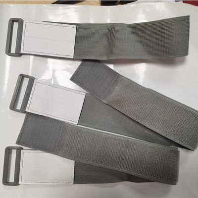 50 mm Graue Kunststoffschnalle Elastische Haken Schleife Medizinische Gurte für Schutzausrüstung