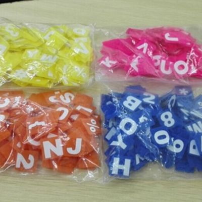Individuell bedruckte Buchstaben aus Nylon mit Haken, garantiert in jeder Farbe