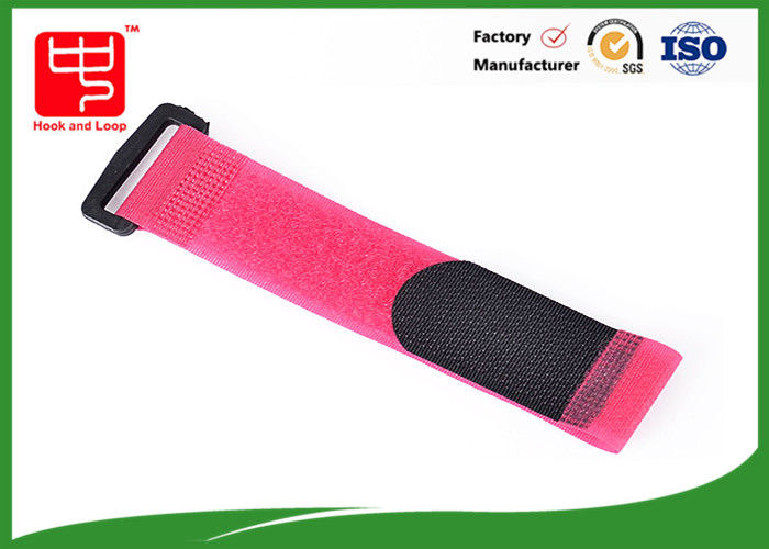 100 * 20mm dauerhafte Bügel, rosa Farbe-Velco-Kabelbinder