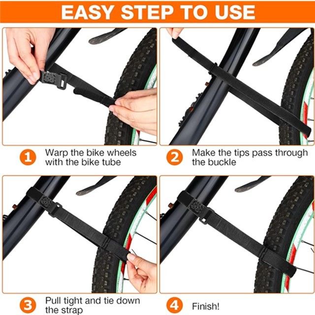 Adjustable Bike Cinch Straps Wheel Stabilizer Bicycle Accessories for Transporting Bicycles